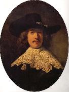 REMBRANDT Harmenszoon van Rijn Young Man With a Moustache oil